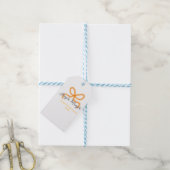 Orange bow jingle Mingle retro boho family namdate Geschenkanhänger (Mit Garn)