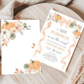 Orange Bow Pumpkin Baby Dusche Einladung