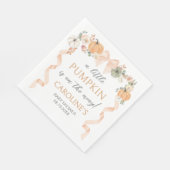 Orange Bow Pumpkin Baby Dusche Serviette (Ecke)