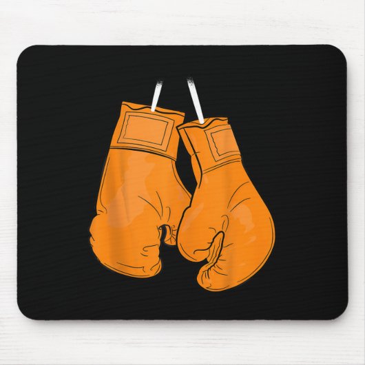 Orange Boxing Gloves Multiple Sklerose Bewusstsein Mousepad (Vorne)