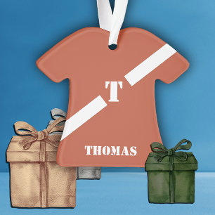 Orange Boys Jersey zu Weihnachten Ornament