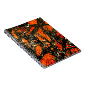 Orange Branch Camouflage Spirale Notebook Notizblock (Rechte Seite)