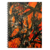Orange Branch Camouflage Spirale Notebook Notizblock (Vorderseite)
