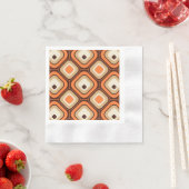 orange, braun und beige Quadrate Serviette (Beispiel)