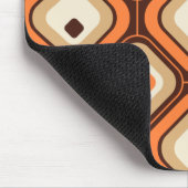 Orange, braune und beige Quadrate Mousepad (Ecke)
