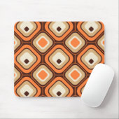 Orange, braune und beige Quadrate Mousepad (Mit Mouse)