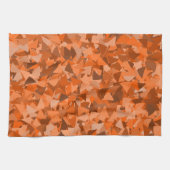 Orange-Braunes Dreieckmuster Geschirrtuch (Horizontal)