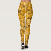 Orange-Braunes Dreieckmuster Leggings (Rückseite)