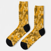 Orange-Braunes Dreieckmuster Socken (Linkes Detail)