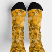 Orange-Braunes Dreieckmuster Socken (Oben)