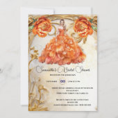 Orange Braut als Blume für Blütenbalgone Einladung (Vorderseite)