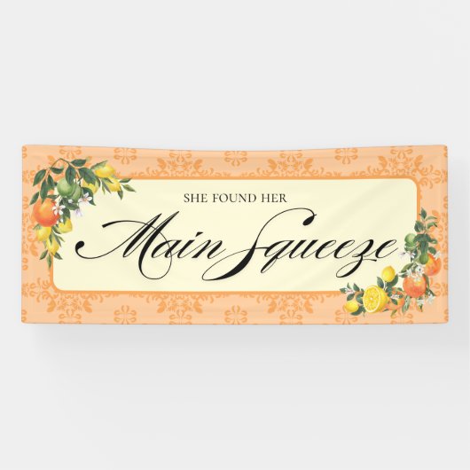 Orange Brautparty-Banner Banner (Horizontal)