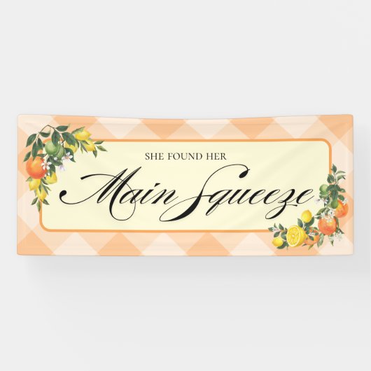 Orange Brautparty-Banner Banner (Horizontal)