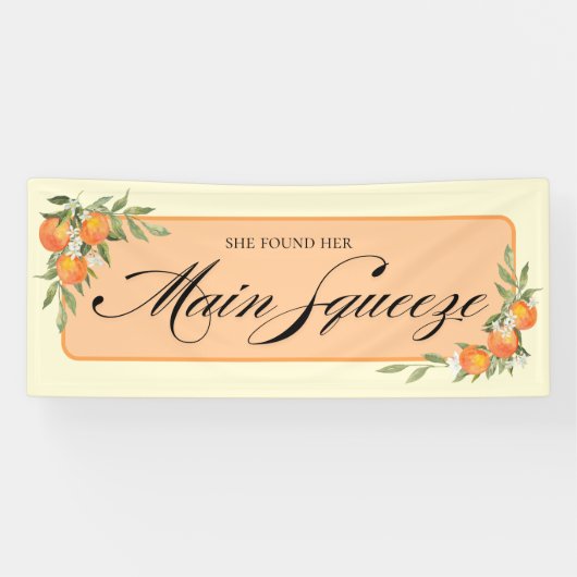 Orange Brautparty-Banner Banner (Horizontal)
