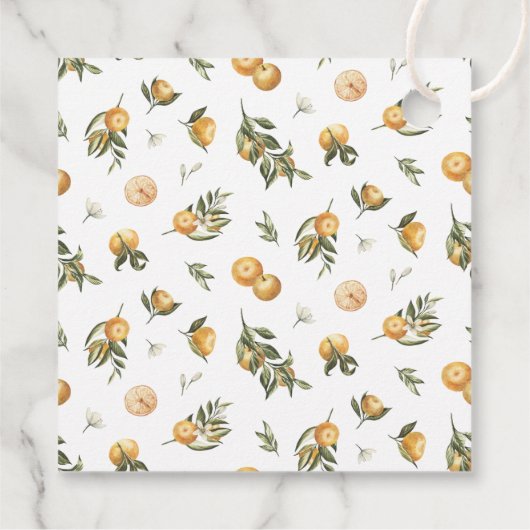 Orange-Brautparty Geschenkanhänger (Rückseite)