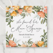 Orange-Brautparty Geschenkanhänger (Vorderseite)