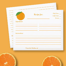 Orange Brautparty Rezept Card