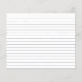 Orange Brautparty Rezept-Karte mit Hauptpresse (Rückseite)