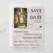 Orange Brazil Passport Save the Date (Rückseite)