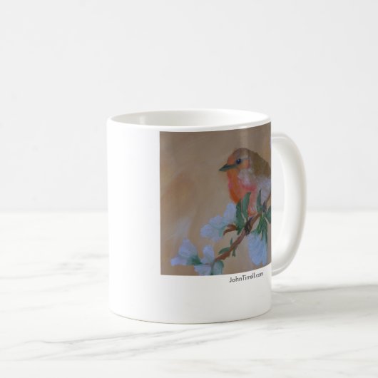 Orange Breasted Robin, JohnTirrell.com Kaffeetasse (VorderseiteRechts)