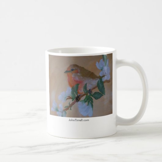 Orange Breasted Robin, JohnTirrell.com Kaffeetasse (Rechts)