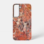Orange Brecciated Jasper Stone Pattern Samsung Galaxy Hülle (Rückseite)