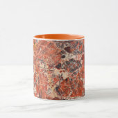 Orange Brecciated Jasper Stone Pattern Tasse (Zentrum)