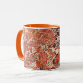 Orange Brecciated Jasper Stone Pattern Tasse (Vorderseite Links)