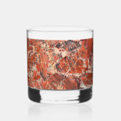 Orange Brecciated Jasper Stone Pattern Whiskyglas (Vorderseite)