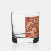 Orange Brecciated Jasper Stone Pattern Whiskyglas (Rechts)