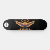 Orange brennende Phoenix Ghosting Panda Patrol Skateboard (Horizontal)