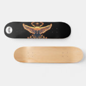 Orange brennende Phoenix Ghosting Panda Patrol Skateboard (Horizontal)