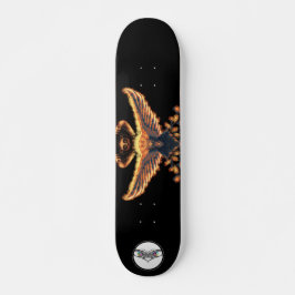 Orange brennende Phoenix Ghosting Panda Patrol Skateboard