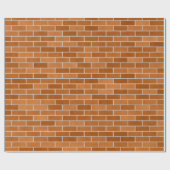 Orange Bricks Wall Geschenkpapier (Flach)