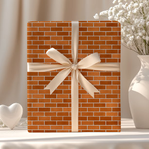Orange Bricks Wall Geschenkpapier