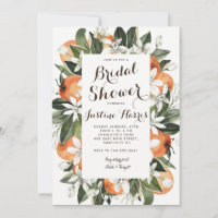 Orange Bridal Dusche Einladung, South Bridal