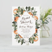 Orange Bridal Dusche Einladung, South Bridal Einladung (Stehend Vorderseite)