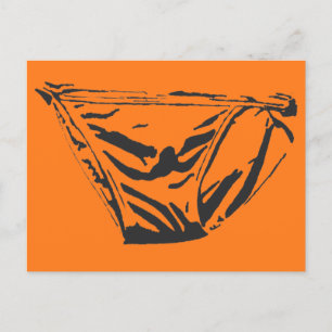 Orange Briefs Postcard Postkarte