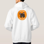Orange Brindle I Speak Frenchie Doppelseitig Hoodie (Rückseite)