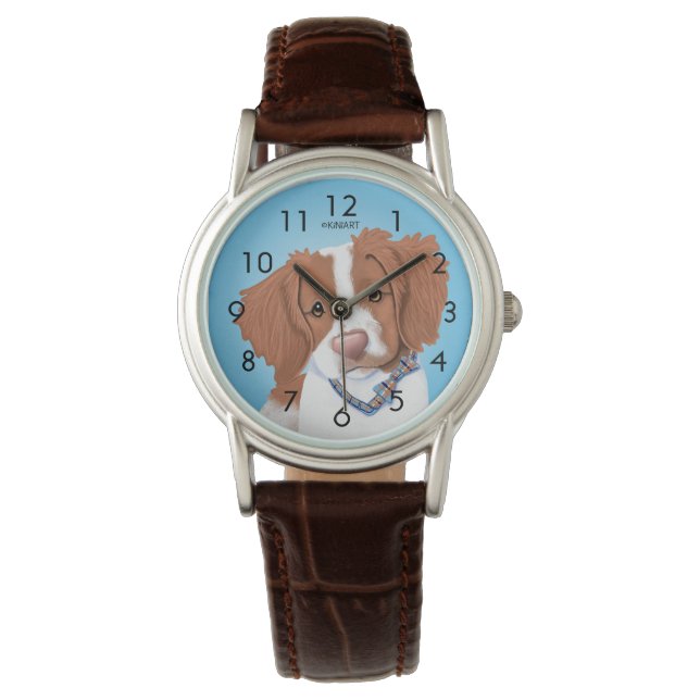 Orange Brittany Wrist Watch Armbanduhr (Vorderseite)