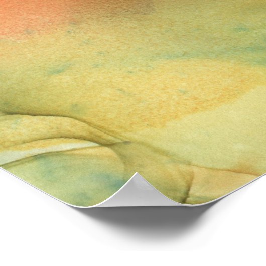 Orange Brown Abstrakt 59 Print Poster (Ecke)