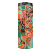 Orange Brown Abstrakt Art modern Thermosbecher (Rückseite)