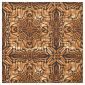 Orange Brown Bali Batik Style Paisley Pattern Stoff (Muster)