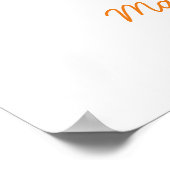 Orange Brown Birds Fingerprint Tree Hochzeit Poster