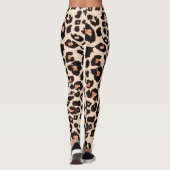 Orange Brown Black Leopard Animal Print Leggings (Rückseite)