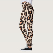 Orange Brown Black Leopard Animal Print Leggings (Links)