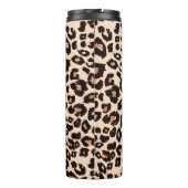 Orange Brown Black Leopard Animal Print Thermosbecher (Rückseite)