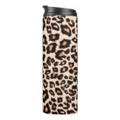 Orange Brown Black Leopard Animal Print Thermosbecher (Nach rechts gedreht)