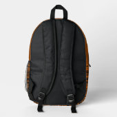 Orange Brown Black Stripes Bedruckter Rucksack (Rückseite)
