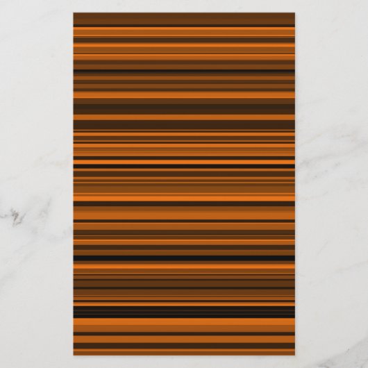 Orange Brown Black Stripes Briefpapier (Vorderseite)